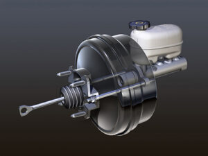 Power brake booster and master cylinder diagram