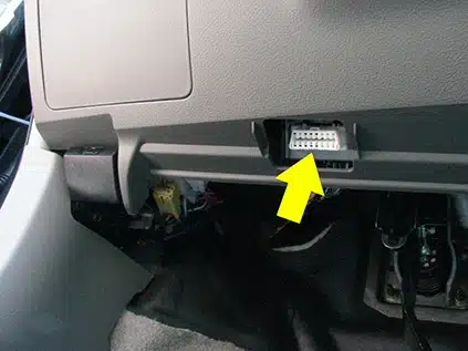 OBD2 scan port located under the drivers side dash