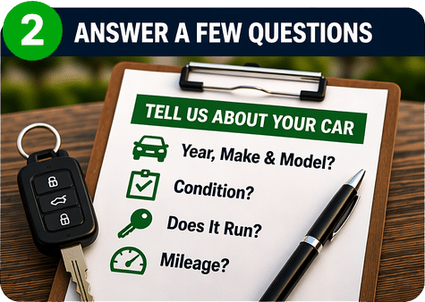 Step two of six how to sell your car for cash