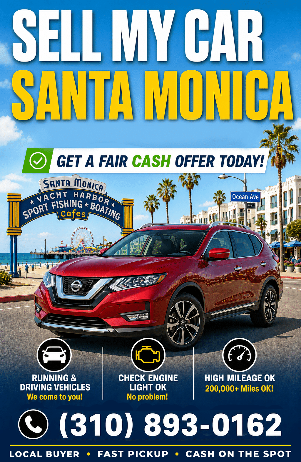 Sell Your Car in Santa Monica, Local Used Car Buyer – All years makes, and models